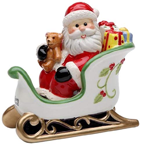 Cosmos Gifts 10661 Santa in Sleigh Salt and Pepper Set, 3-7/8-Inch