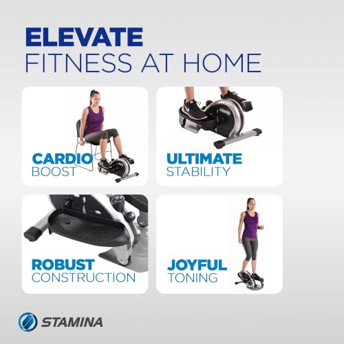 Image of Stamina Inmotion Compact Strider Foot Exercise Machine - Under Desk Elliptical - Standing or Seated Elliptical Fitness Equipment