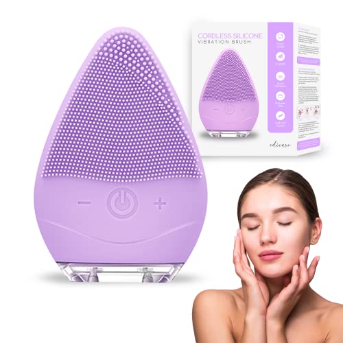Edicare, Limpiador Facial Electrico, Cepillo, Herramienta de Exfoliación, Anti-Envejecimiento y Resistente al Agua, varias Velocidades (Morado)