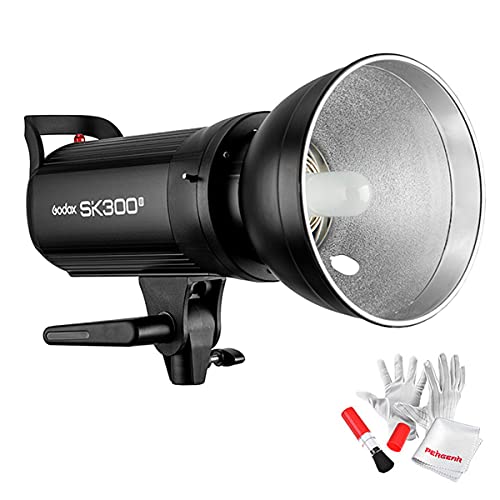 Godox SK300II Studio Strobe 300Ws GN65 5600K Bowens Mount Monolight, Built-in Godox 2.4G Wireless System, 150W Modeling Lamp, Outstanding Output Stability, Anti-Preflash, 1 16-1 1 40 Steps Output