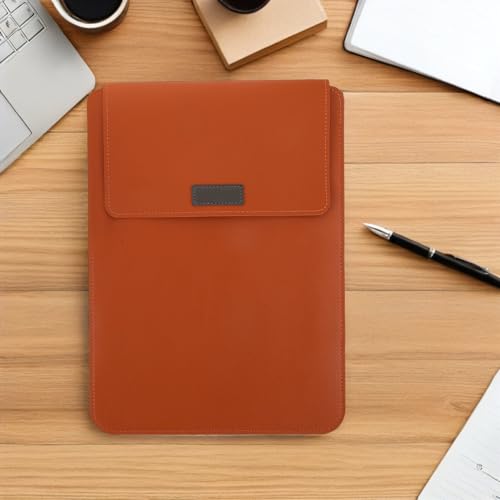 Funda para portátil SOIMISS en sofisticado PU camel con acabado ultrafino 3