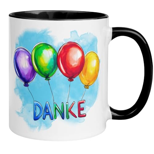Danke Dankeschön Tasse | DANKE mit bunten Ballons | Danke für Alles Geschenk Tasse mit Spruch | Lieblingsmensch - Herzensmensch | Danksagung Dankesspruch Danke Dankeschön Tasse | DANKE mit bunten Ballons | Danke für Alles Geschenk Tasse mit Spruch | Lieblingsmensch - Herzensmensch | Danksagung Dankesspruch