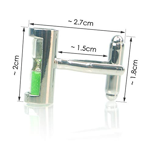 Manijas para camisa de reloj de arena color verde miniatura 2