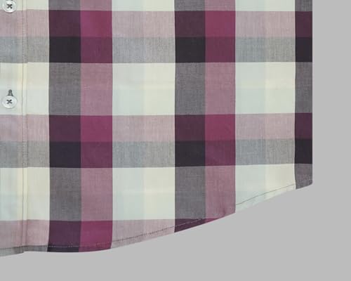 Image of GHPC 100% Cotton Checkered Half Sleeves Regular Fit Formal Shirt for Men