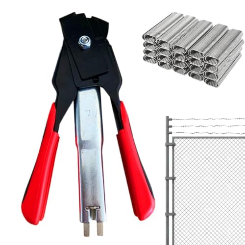 Grapadora de jaulas de animales para instalar cercos con abrazaderas de apriete manual 2