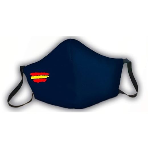 Mascarilla Protectora De 3 Capas Azul Homologada Bandera De España
