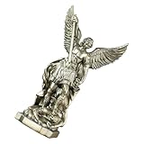 Aspect bronze artistique : réalisée en résine, cette statue d’archange de style ancien, symbole de protection, imite le bronze authentique et embellira tout autel, étagère ou bureau. œuvre d’art en résine représentant un archange, sculpture d’archange à usage chrétien