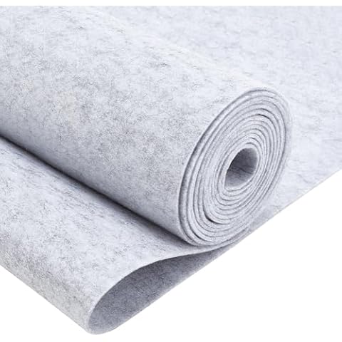 BENECREAT 3m Light Grey Craft Felt Roll Cover
