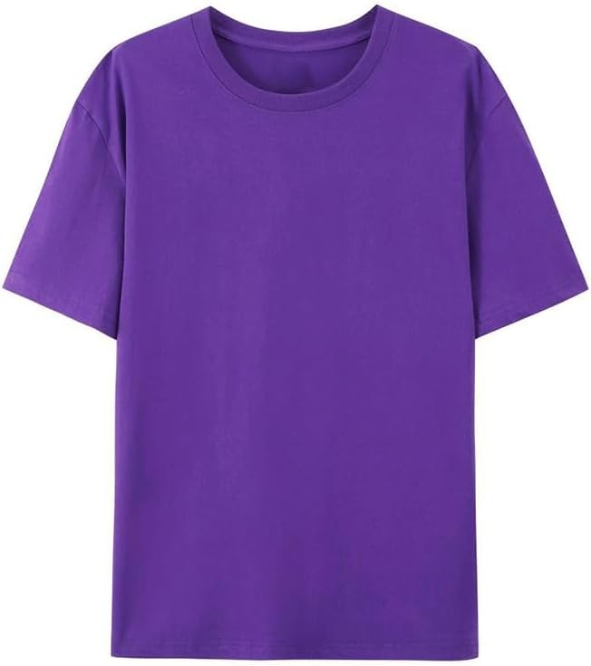 HBJWOV Fashion Cotton T-Shirts Outdoor Sports Breathable Quick Drying Short Sleeves Loose Round Neck Pullover Vest(D,X-Large)