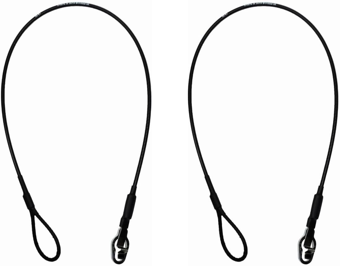 PT Auto Warehouse TC-FO516-P - Tailgate Lift Support Cable - 36 Inch, with Loading Ramps, without Locking, Left/Right Pair (Replaces FL3Z-9943052-B, FL3Z9943052B)