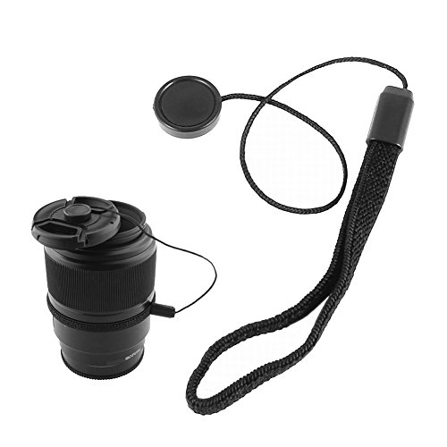 VizGiz 5 Pack Lens Cap Keeper SLR Camera Lens Cap Belt Holder Cover Cord Cable Anti-Lost Lanyard Strip Strap Rope String Universal for DSLR SLR Nikon/Sony/Fuji/Olympus/Panasonic - Thumbnail 3