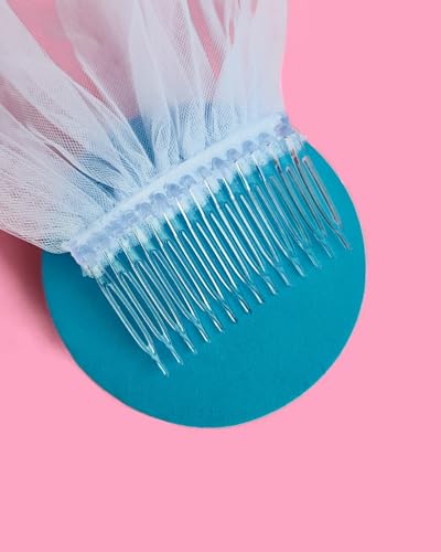 Bride To Be Embroidered Veil - Bride Veil for Bachelorette Party, Bach Party Favors Accessory, Bride To Be Headband, White Head Peace for Bridal Shower Engagement Party, Wedding and Gift3