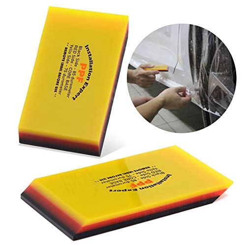 Ehdis Raclette en TPU à Double Tranchant Dureté 75 et 85 Duromètre pour vitre de Voiture Teintant Film de Vinyle Film racleur de Nettoyage de Verre