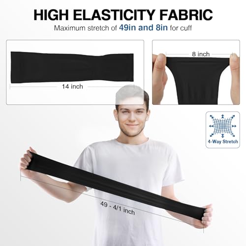 LUOLIIL VOE Mangas de braço de resfriamento de proteção solar para homens e mulheres, mangas de comp