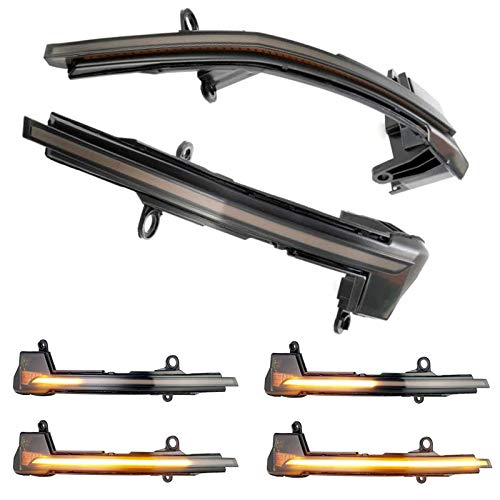 2x Intermitente LED Dinámico de Señal de Giro Lateral Espejo Retrovisor Indicador Intermitente Adecuado para Seat Ateca 5D 2016 2017 2018 2019 Cover