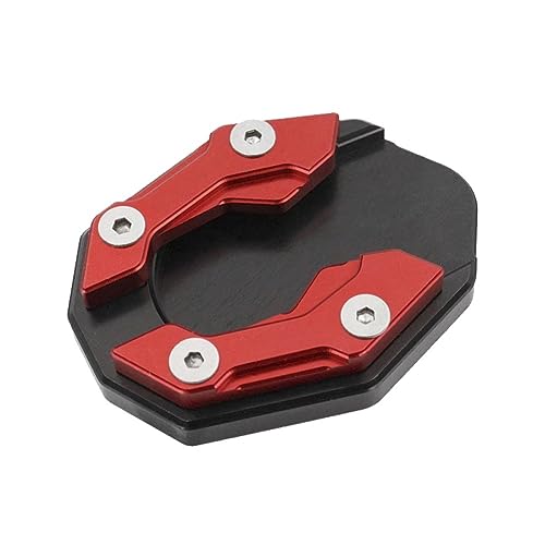 YA&MA&HA NMAX155 XMAX300 スクーター オートバイ バイク キックスタンド エクステンダー フットサイドスタンド 延長パッド サポートプレート 滑り止めベース(Red-4)