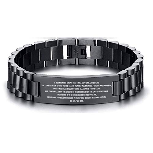 Oath of Enlistment Bracelet Gifts for Soldier Military Veterans Gifts - American Made Gift for Family and Friend I do solemnly swear I will support and defend the Constitution of the United States
