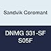 Sandvik Coromant DNMG 331-SF S05F Carbide Insert, 0.016" Nose Radius, Negative Basic Shape Chip Breaker (Pack of 10)