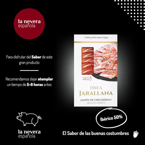 Miniatura 7 de Jamón Ibérico Loncheado La Nevera Española - 3 Sobres X 70 Gr - Sobres Envasados Al Vacio Jamon Cebo Ibérico 50