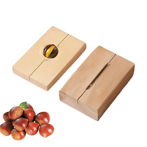 Herramienta para Cascar Nueces,Herramienta Manual De Madera - Pelador de Castañas,Para Abrir, Cascar y Pelar Nueces de Nogal para el Hogar, la Cocina y la Preparación de Aperitivos