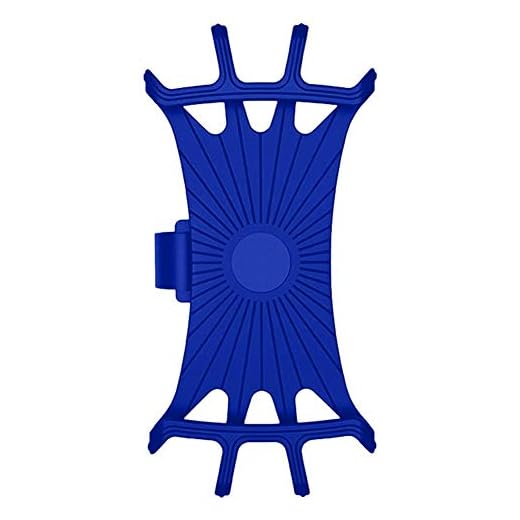 Support de vélo universel pour vélo et moto - En silicone - Réglable - Résistant aux chocs - Support de moto bleu