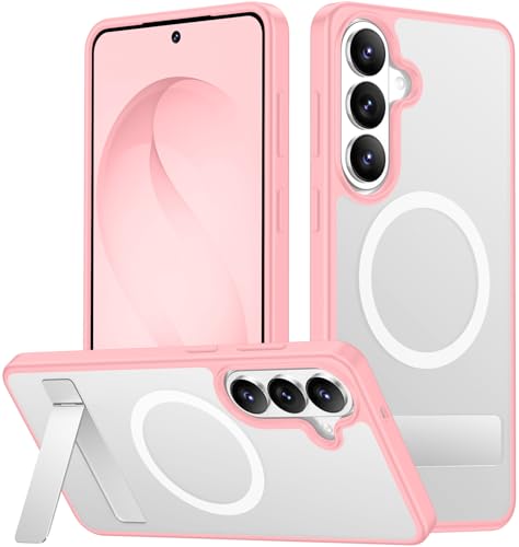 Image of SPIDERCASE Magnetic for Samsung Galaxy S26 Case, [3 Stand Ways][ Military Grade Drop Protection] with Invisible Stand Shockproof Slim Case for Samsung Galaxy S26 6.3 inch, Pink