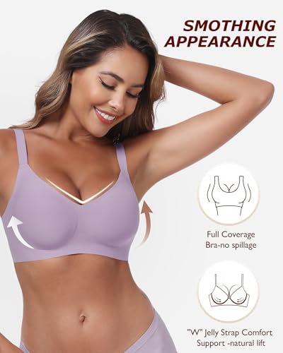 Image of Wireless Comfortable Seamless Soft Bras for Women Full Coverage Push Up Everyday No Show Bra