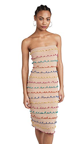 Victor Glemaud Tiered Multicolored Dress, XS