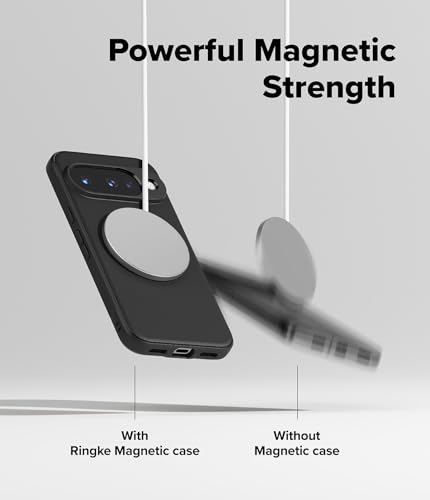 Image of Ringke Onyx Designed for Google Pixel 10 Case [Compatible with MagSafe] [Non-Slip Grip Texture] Anti-Fingerprint Slim-Fit Lightweight Protective Back Cover - Magnetic Black