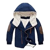 Locker und bequem Wenchuang Jungen Mantel Jacket Kinder Kindermantel Langarm Outwear mit Kapuze Coat MarineJR 140