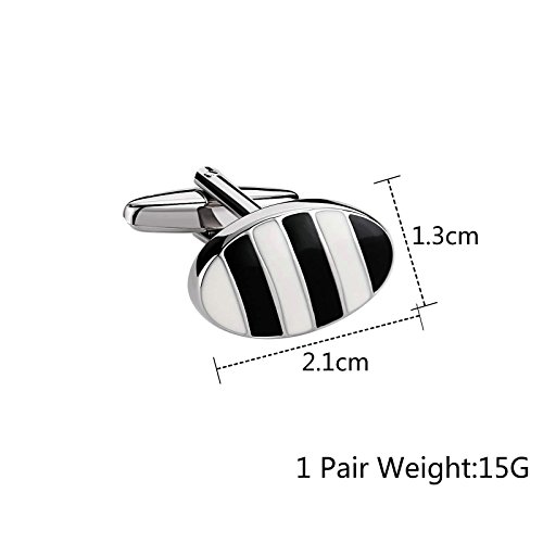 Mancuernillas Ovaladas de Acero para Hombre miniatura 2