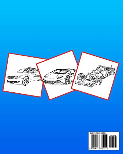 cars coloring book: a coloring book of 60 pages image 4
