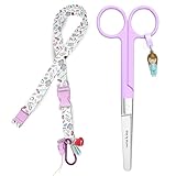 Nurse is Love Set para Enfermera y TCAE (2uds). Lanyard Personalizado + Tijeras Enfermeria Mayo | Ideal para Enfermeras | Usa con Salvabolsillos - Regalos Originales, Accesorios - COFFEE