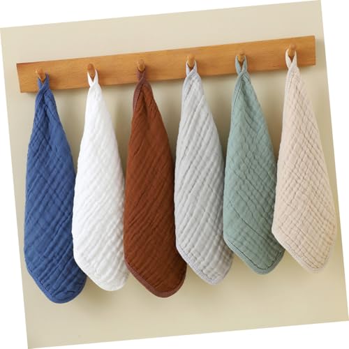 6Pcs Soft Burp Cloths Absorbent Cotton Towels for Newborns Versatile Spit Up Rags Sweat Wipes Safe for Sensitive Skin Durable Gauze Construction 5