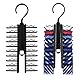 Krawattenhalter, 2 Stück Krawattenbügel Verstellbarer Krawatten Aufbewahrung Halter mit Rutschfestem Clip 360° Drehbar Tie Belt Rack für Krawatten Gürtel Schals