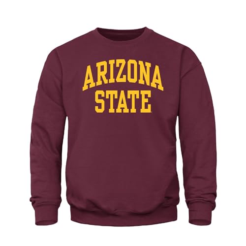 Barnesmith Arizona State University ASU Sun Devils Adult Unisex Crewneck Sweatshirt Classic Maroon X-Large