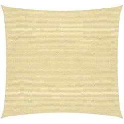 Persianas Vela vidaXL Toldo de Vela Parasol Lona Protector Solar Persianas Sombra de Patio Jardín Terraza Balcón Parque Exterior HDPE Beige 160 g/m² 3x3 m