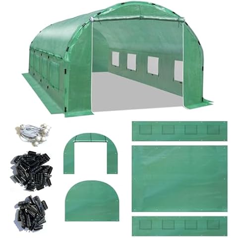 Strong Camel Greenhouse Replacement Covering for Outdoor Larger Hot Garden House , Support Arch Frame Climbing Plants/Flowers/Vegetables (20' X 10' X 7', Only Cover) Cover