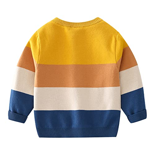 Image of Toddler Baby Boy Knit Sweater Pullover Cotton Cartoon Sweatshirt
