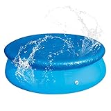 Rund Abdeckplane für 366cm Runden Pool, Poolabdeckung Rund mit Gummizug, Schwimmbad Poolabdeckung, wimming Pool Abdeckplane Plane Schutzplane Winddicht Regenfest Staubdicht (366cm)