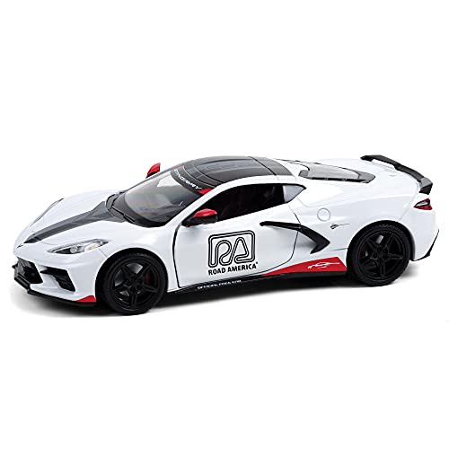 Modelo a escala 1:24 Chevrolet Corvette C8 Stingray 2020 Blanco