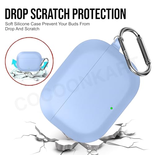 Image of Cocoonkart Soft Silicone Case Cover Compatible for OnePlus Nord Buds 3r (2025) -Sky Blue