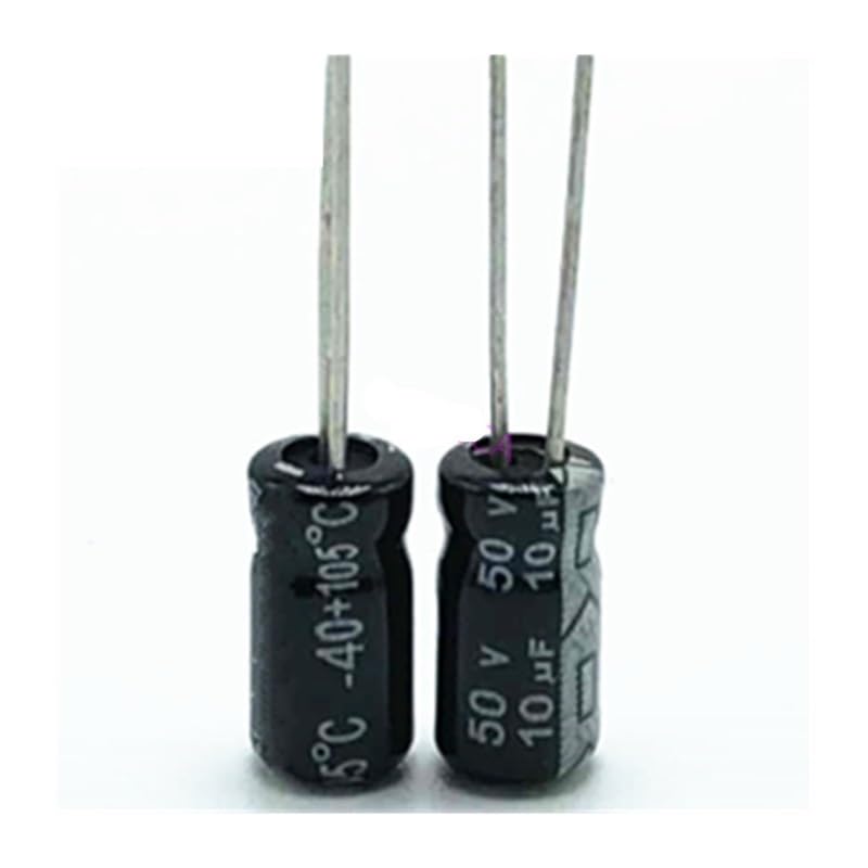 Condensateur électrolytique 50V 10uF R445 au format mini 4x7mm pour circuit imprimé