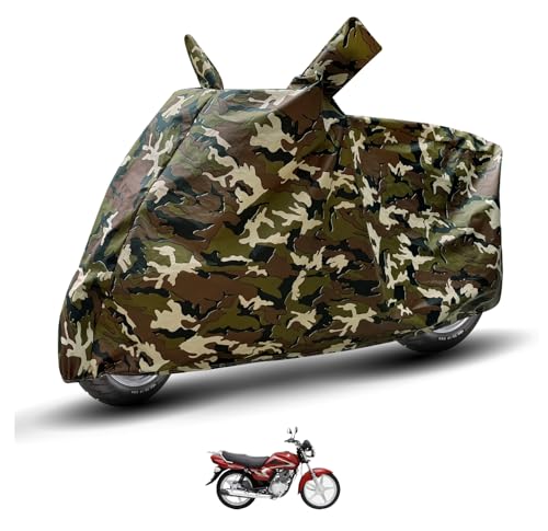 Image of Auto Hub Waterproof Bike Cover Compatible with Suzuki Heat Dustproof, UV Protection Two Wheeler Bike Heat Cover - Army Print