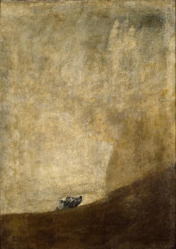 Waeta Rnvzx Póster de Francisco de Goya Francisco de Goya El Perro Cuadro en lienzo Vintage Arte de pared Francisco de Goya Impresiones para decoración del hogar Cuadros 50X70cm Sin marco