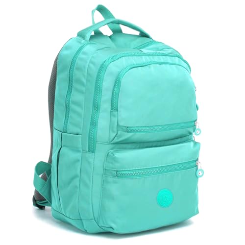 Mochila Bolsa Fofa Estilosa Elegante Academia Impermeável Escolar Viagem Trabalho Treino Fashion Mochilas Para Feminina Masculina Notebook Moderna Leve Passeio (Verde)