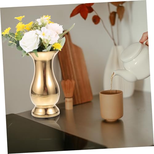 Vase à fleurs stable en acier pour étagères et bureaux