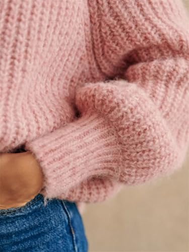 Image of KEOMUD Women's Long Sleeve Cardigan Sweaters Spring Casual Crewneck Button Down Chunky Knit Cardigans
