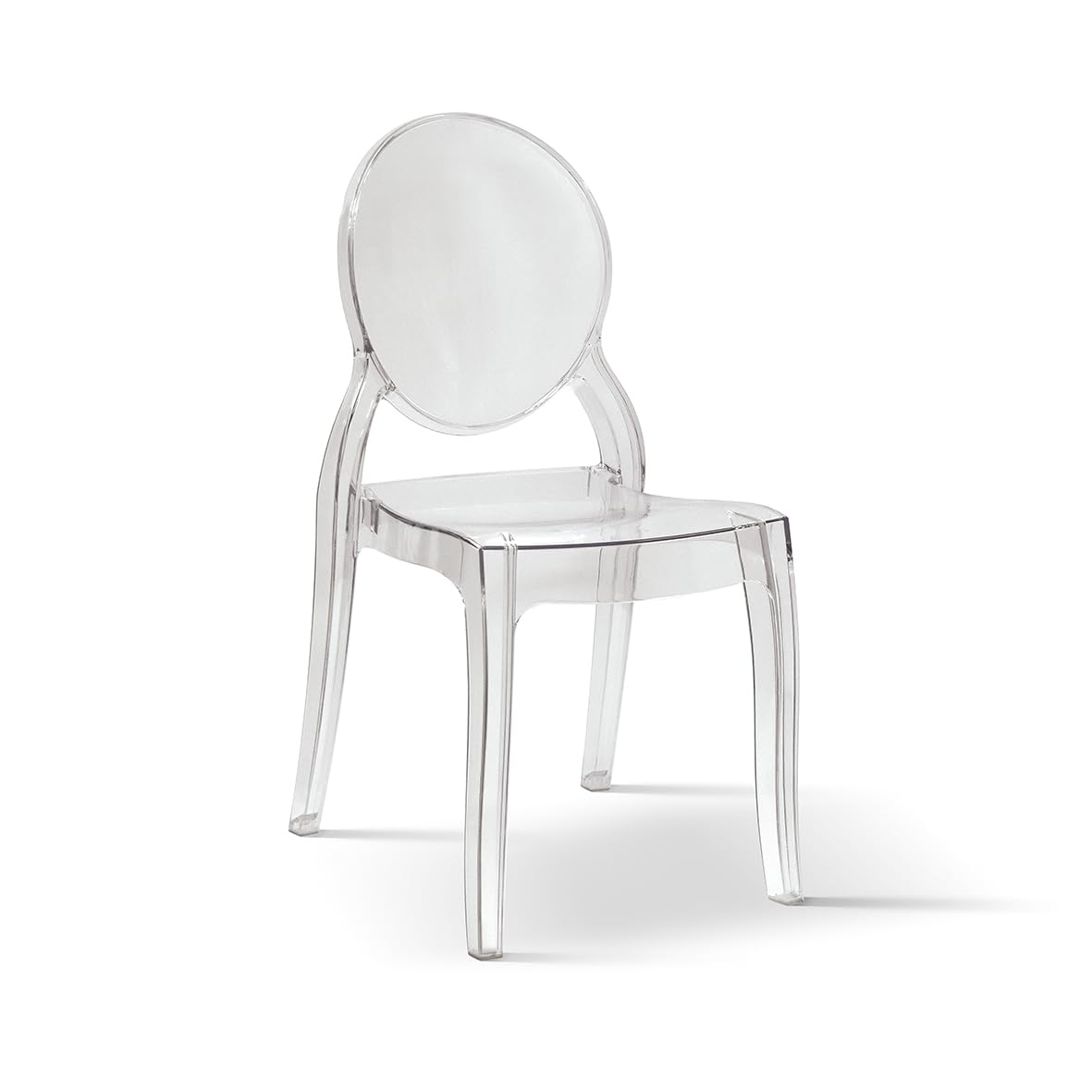 PAZZO DESIGN Sedia Laura Trasparente, Set Da 4 Sedie, Sedie In Polipropilene, Sedia Cucina, Sedia Sala Da Pranzo - id_695