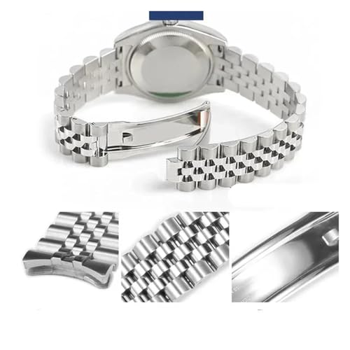 Bracelet de montre acier 20mm compatible Rolex Datejust 904L - 5